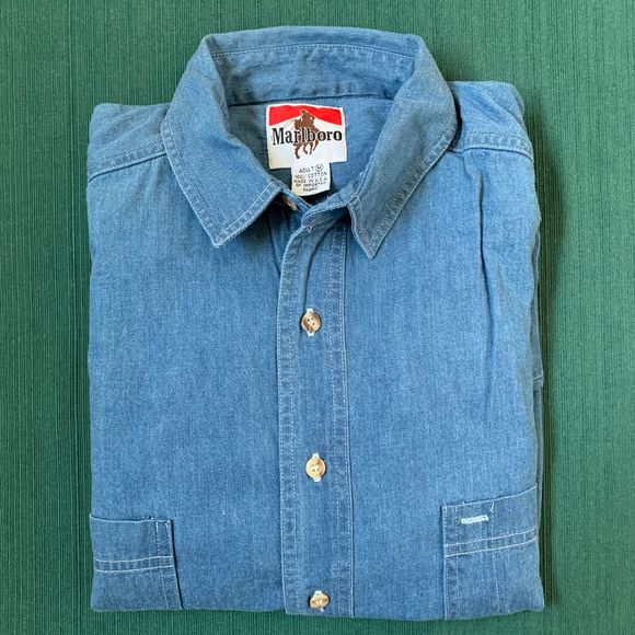 marlboro denim shirt